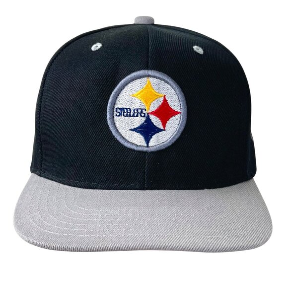 Pittsburgh Steelers NFL Snapback Hat Black & Gray Adjustable Cap Fan Gear Unisex - Picture 2 of 7